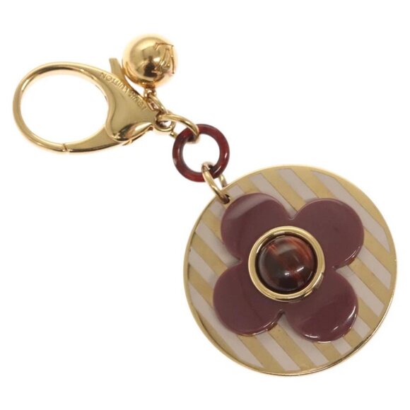 LOUIS VUITTON Monogram Rayure Bijoux Sac Key Holder Gold LV Auth - Picture 1 of 7